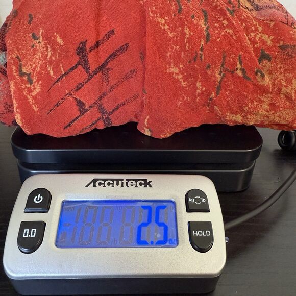 Chicos Womens Sz 1 M/8 Red Silk Asian Lantern Kimono Open Tie Front Blouse Top - Picture 12 of 12